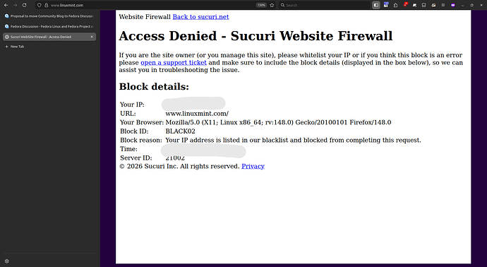 LinuxMintWebsiteThroughTor_-_Redacted