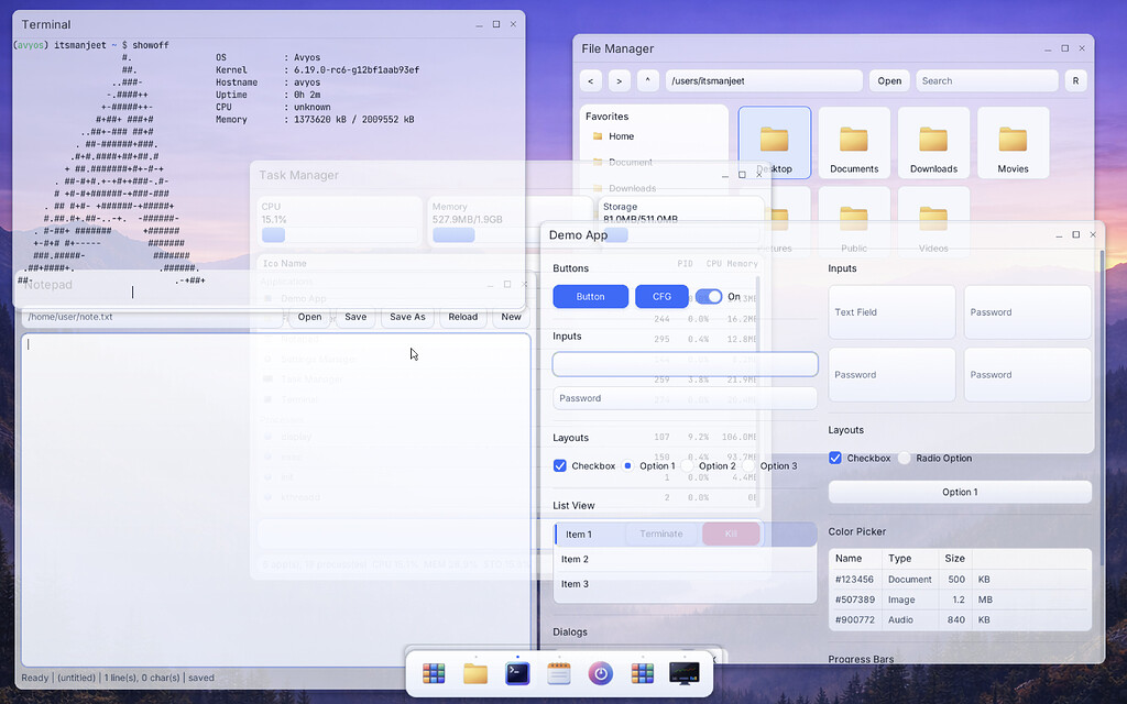 AvyOS - a Linux-based OS exploring a new userland design - Showcase ...